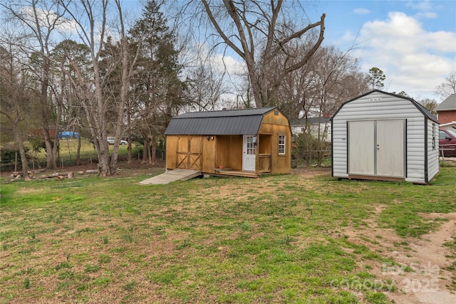 view of shed