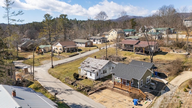 aerial view with a residential view