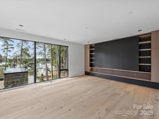 unfurnished room featuring light wood-style flooring