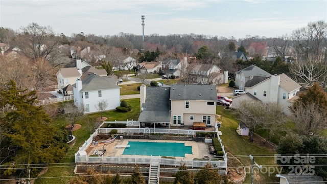 bird's eye view featuring a residential view