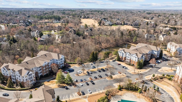 bird's eye view with a residential view