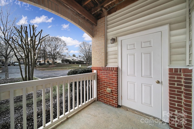 balcony with covered porch