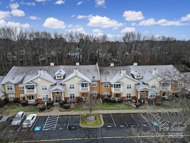 drone / aerial view with a residential view