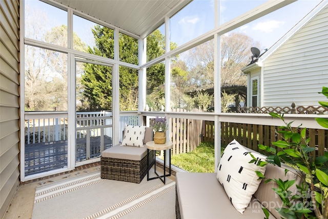 view of sunroom