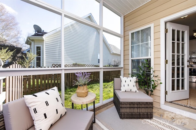 view of sunroom