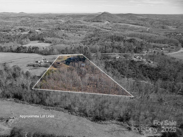 aerial view featuring a mountain view