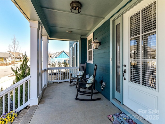 view of patio with covered porch