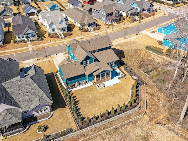 bird's eye view with a residential view