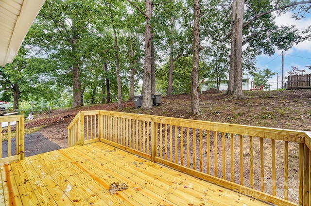 wooden deck with fence