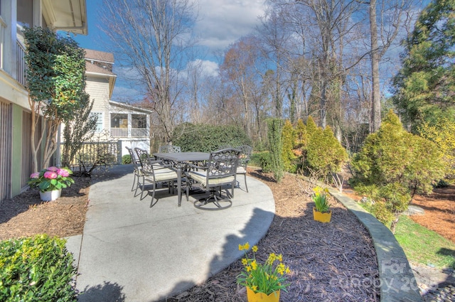 view of patio / terrace featuring outdoor dining space