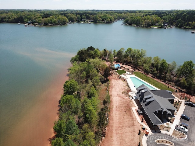 7459 Fighting Creek Rd Unit 33, Sherrills Ford, NC 28673 - drone / aerial view with a view of trees and a water view