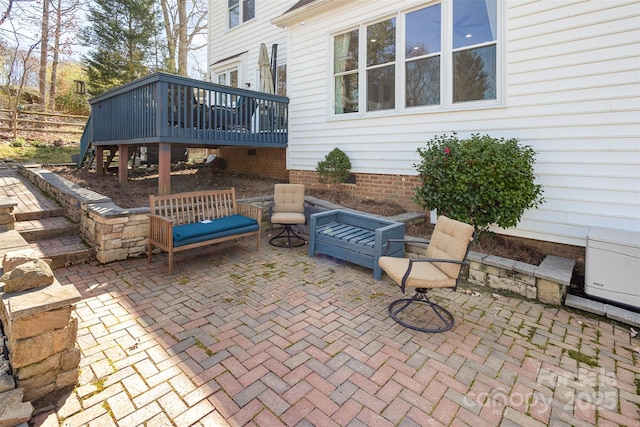 view of patio / terrace featuring a deck