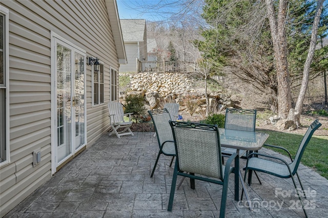 view of patio / terrace featuring outdoor dining space