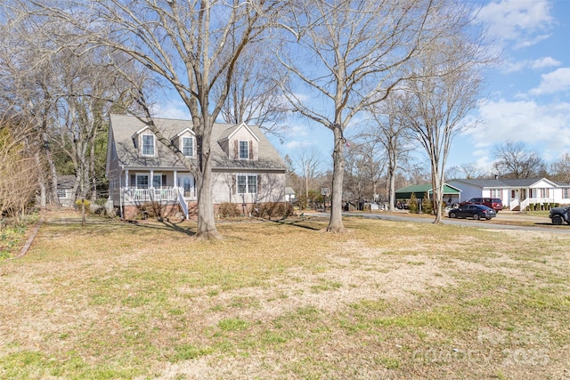 view of yard with a porch