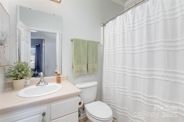 bathroom featuring toilet and vanity