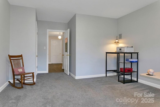 interior space with visible vents and baseboards