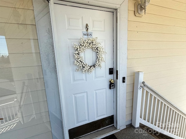 view of exterior entry