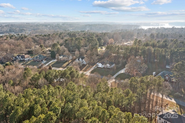 aerial view with a forest view