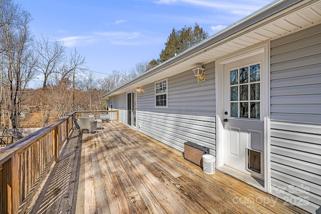 view of wooden deck