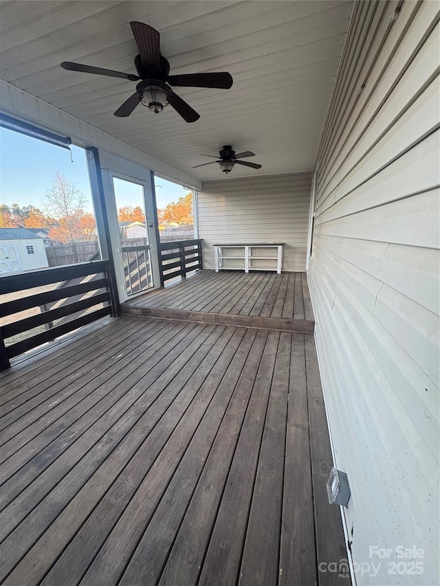 1638 Marmot Pl, Concord, NC 28025 - wooden deck with ceiling fan