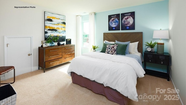 view of carpeted bedroom