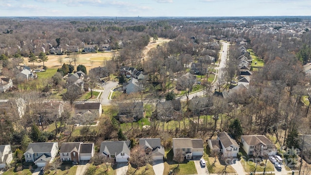 drone / aerial view with a residential view