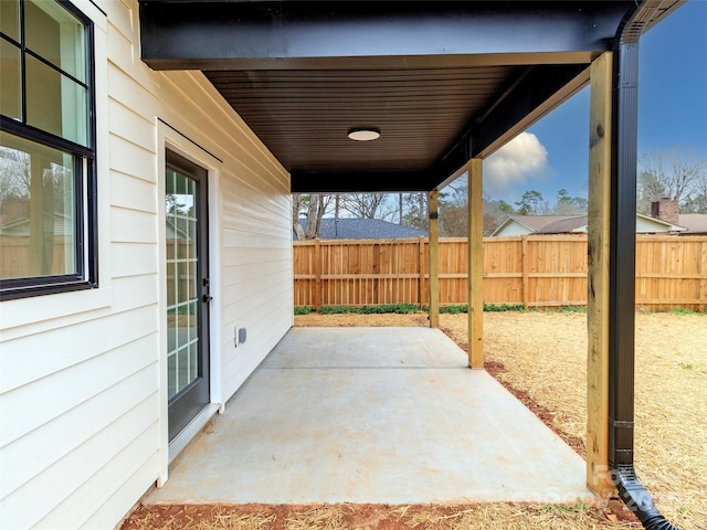 view of patio / terrace with fence