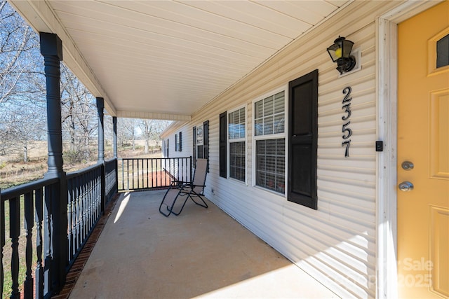 balcony with covered porch