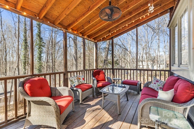 sunroom / solarium featuring plenty of natural light