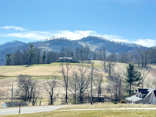 property view of mountains with a rural view