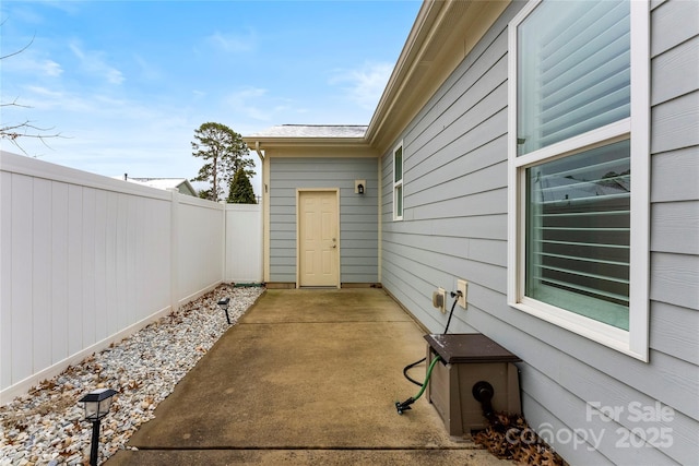 view of patio / terrace featuring a fenced backyard