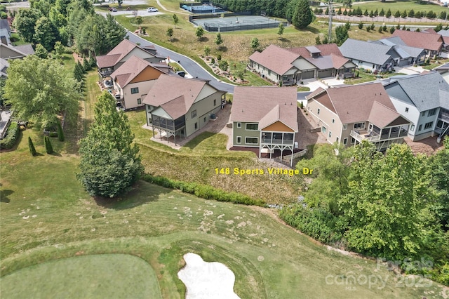 aerial view featuring a residential view