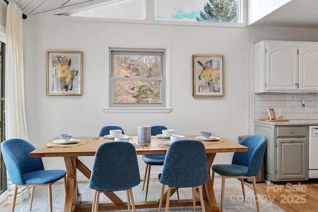 dining room featuring light wood-style flooring