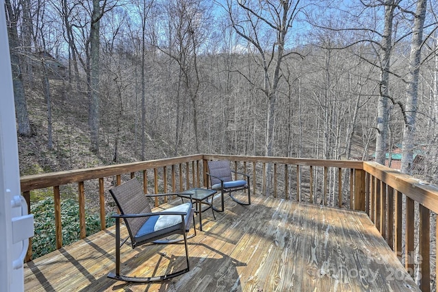 view of wooden deck