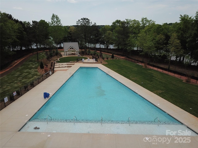 7441 Fighting Creek Rd Unit 30, Sherrills Ford, NC 28673 - pool featuring fence, a gazebo, and a yard
