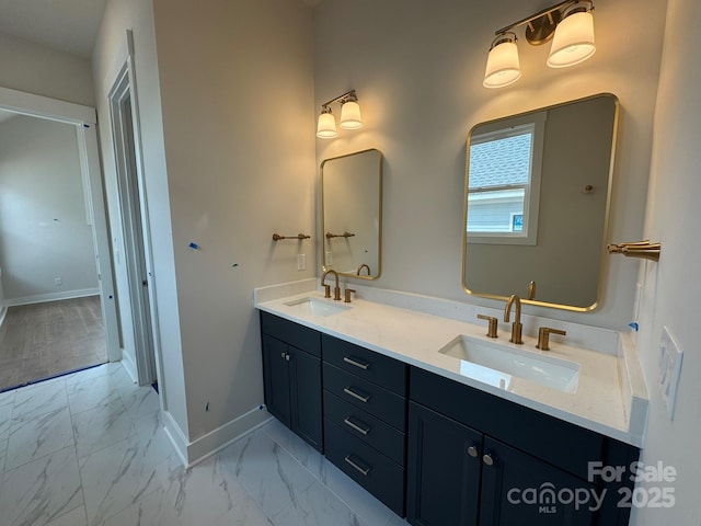 7441 Fighting Creek Rd Unit 30, Sherrills Ford, NC 28673 - bathroom with marble finish flooring and double vanity