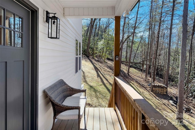 215 David Ridge Rd, Black Mountain, NC 28711 - view of wooden terrace