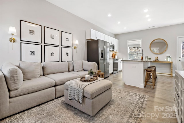 215 David Ridge Rd, Black Mountain, NC 28711 - living room with light wood-type flooring and recessed lighting