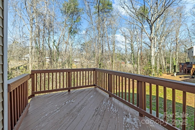 view of wooden deck