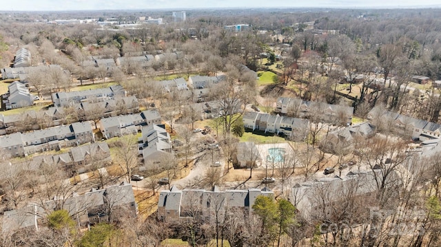 bird's eye view with a residential view