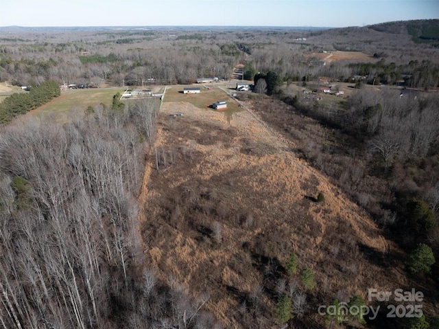 aerial view featuring a rural view