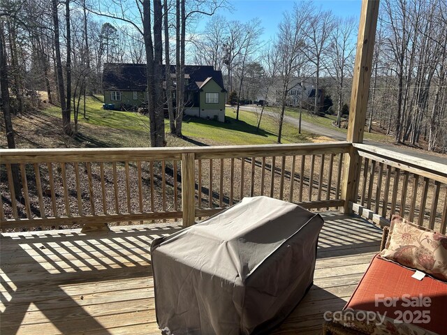 337 Knollwood Dr, Forest City, NC 28043 - deck featuring a yard and grilling area