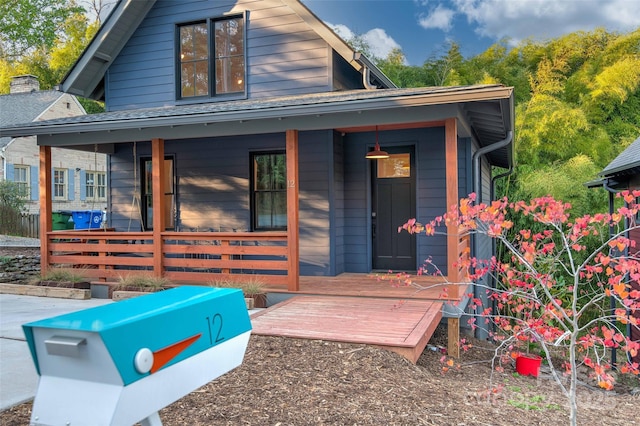 view of front of home with a porch