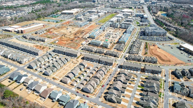 aerial view with a residential view