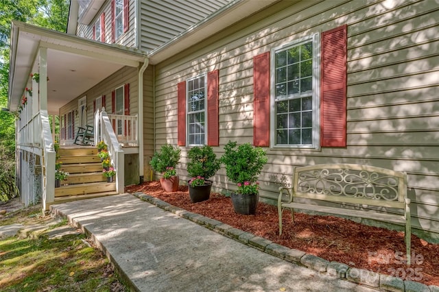 exterior space featuring a porch