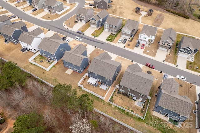 aerial view with a residential view