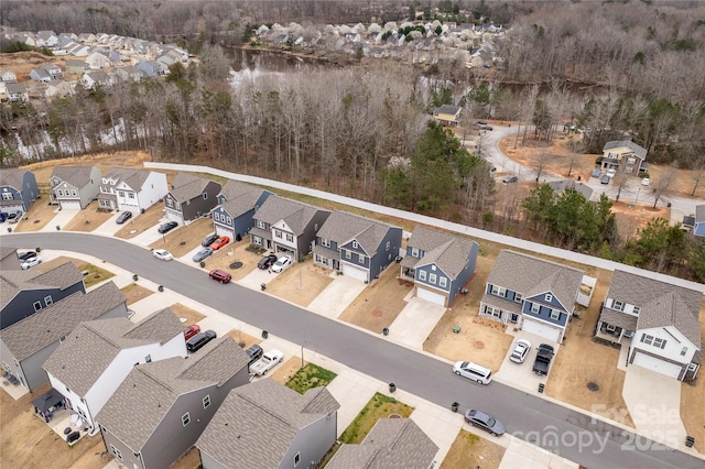 aerial view with a residential view