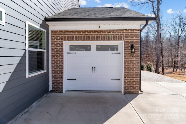 garage with driveway