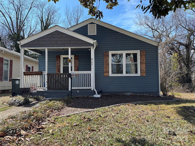 bungalow-style house with a porch