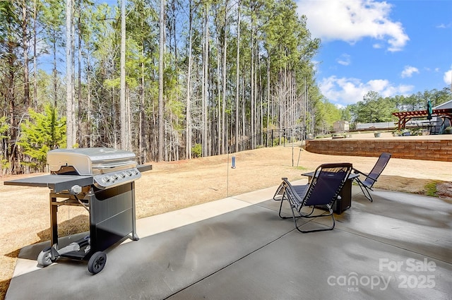 view of patio / terrace featuring area for grilling